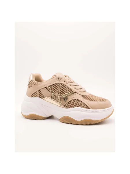 Sneakerși Guess bej