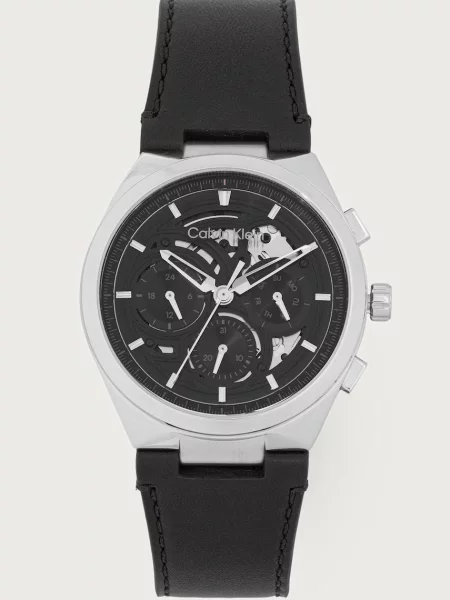 Calvin Klein zegarek Distinguish Skeleton czarny