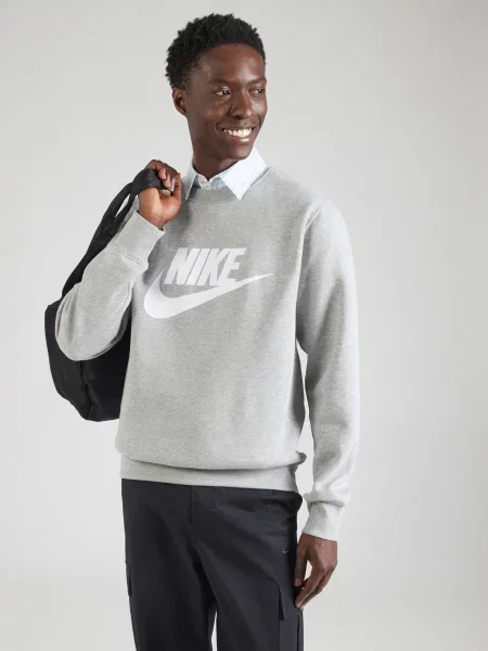 Nike Sportswear Majica CLUB temno siva bela