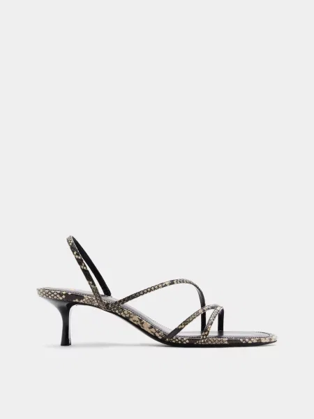 Босоніжки MANGO поліуретан сірий