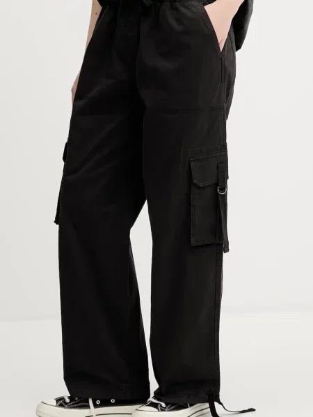 Tommy Jeans pantaloni drept high waist negru