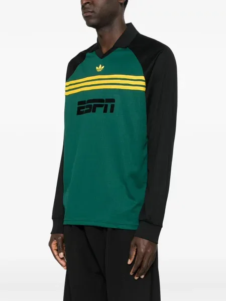 Tricou Adidas cu dungi lung verde