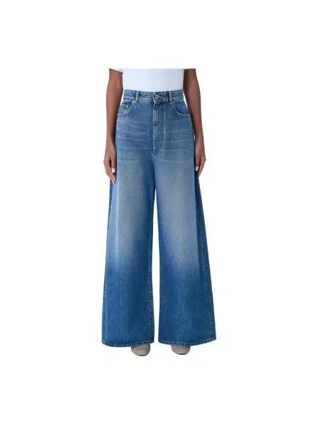 Jeansy Sportmax z 5 kieszeniami niebieskie