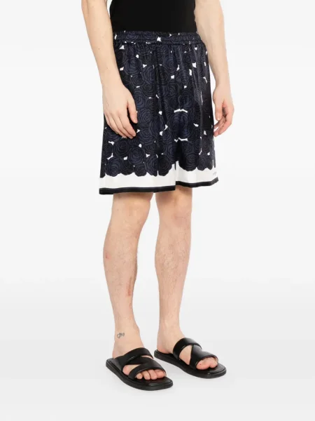 Bermude Givenchy cu model floral cu imagine albastru