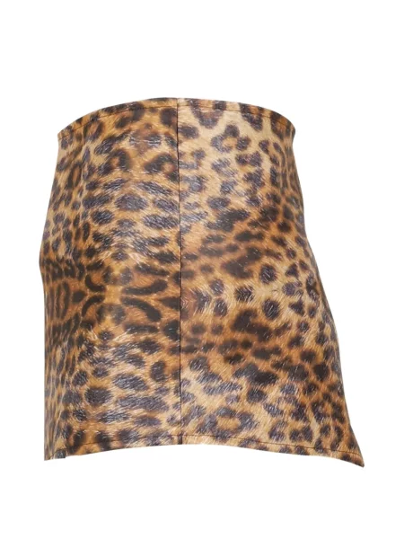 Fusta mini La Maskarade cu imagine cu model leopard maro