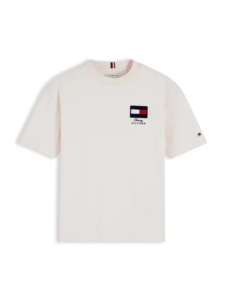 Tommy Hilfiger majica za djecu od pamuka s elastanom bež
