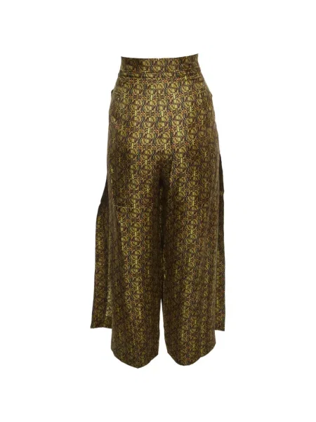 Decupat pantaloni palazzo Max Mara verde