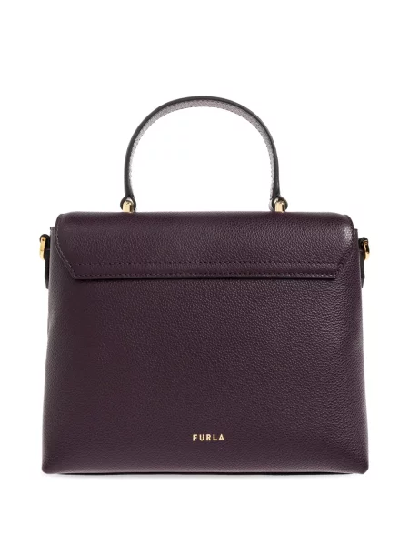 Geantă shopper Furla din piele roșu