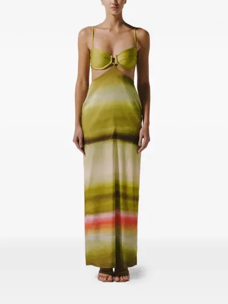 Rochie Baobab cu spatele deschis verde