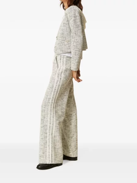 Pantaloni Twinset din tweed cu cordon