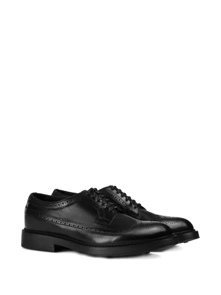 Brogues Doucal's cu șireturi din piele negru