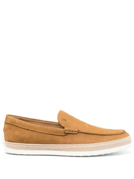 Pantofi loafer Tod's din piele de căprioară slip-on maro