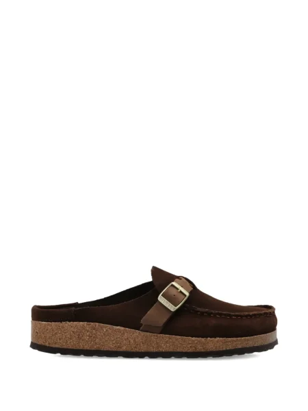 Papuci tip mules Birkenstock fără toc maro