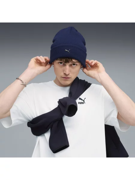 Głęboka czapka z metalowym logo PUMA CAT PUMA biała