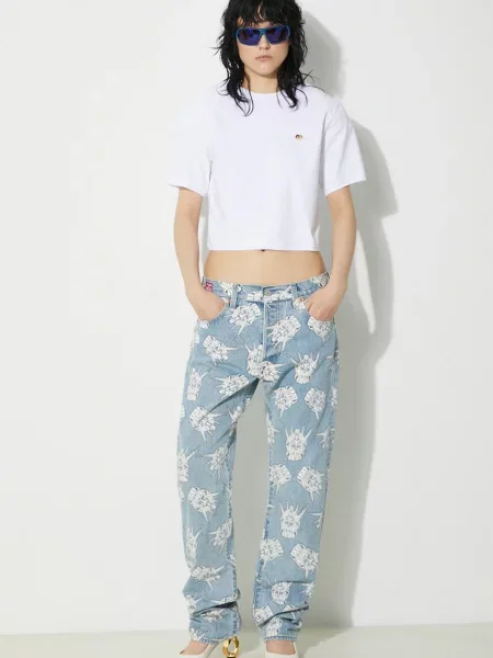 Fiorucci t-shirt Angel Patch Padded Cropped T-Shirt biały
