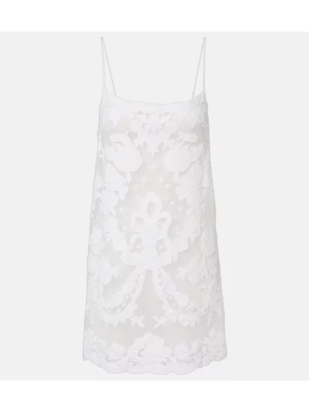 Rochie Juliet Dunn cu broderie alb