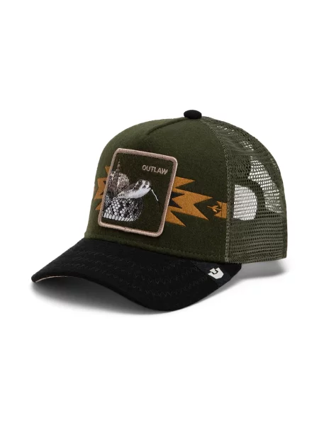 Goorin Bros czapka z daszkiem trucker z dodatkiem wełny Canyon Outlaw zielona