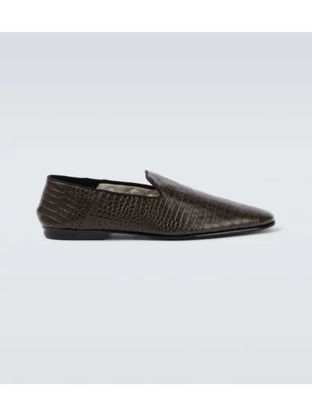 Usnjene loaferke Tom Ford zelena