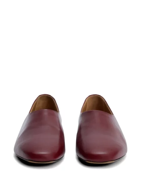 Balerini Jil Sander din piele roșu