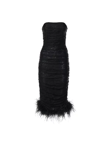 Sukienka Alberto Audenino z falbankami czarna