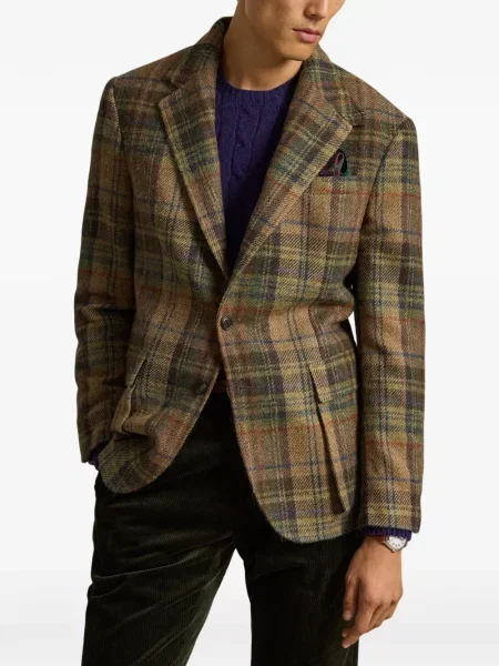 Pulover Polo Ralph Lauren cu dungi de catifea cord maro