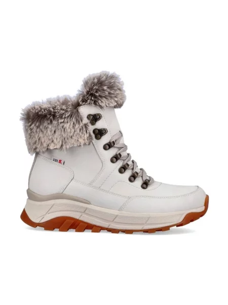 Buty do kostki Rieker wełniane białe