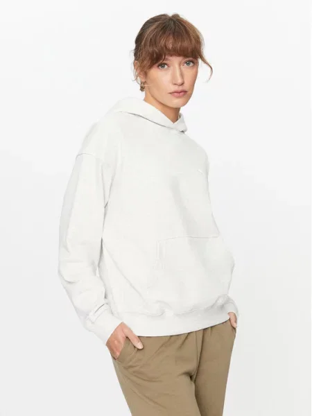 New Balance Bluza Athletics French Terry Oversized Hoodie biały