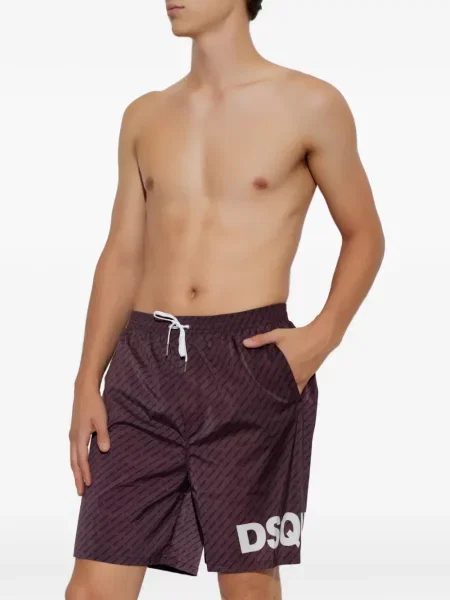 Slip de baie Dsquared2 cu imagine violet
