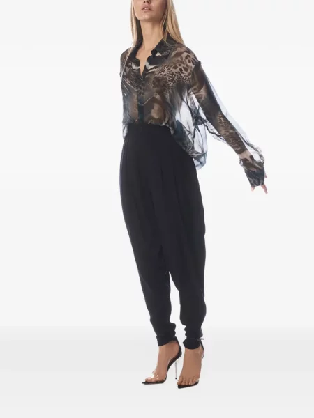 Pantaloni Tessitura conici negru