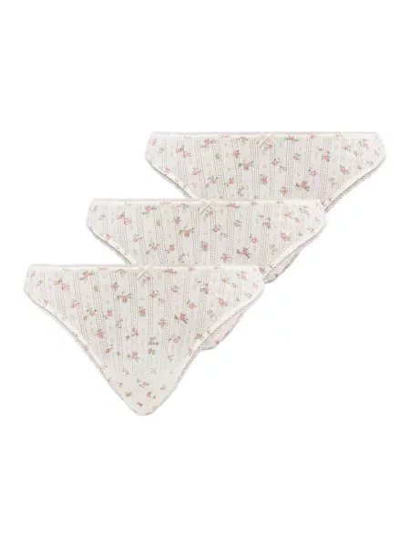 Lindex Tanga verde / roz / murdar alb