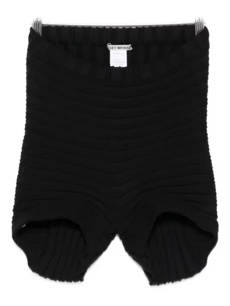 Pantaloni scurți Issey Miyake tricotate negru