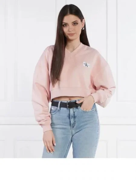 CALVIN KLEIN JEANS Hanorac WOVEN LABEL | Cropped Fit roz