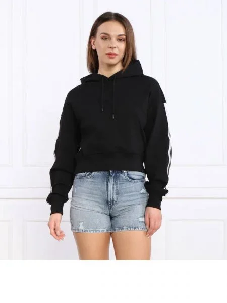 HUGO Hanorac Defira | Cropped Fit negru