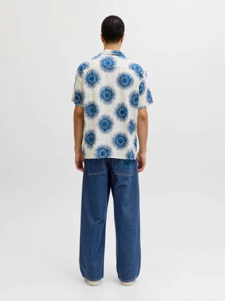 Jack & Jones Premium Srajca JPRBLUBILBAO ecru modra