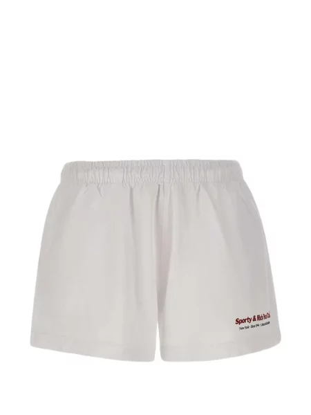 Pantaloni scurți Sporty & Rich cu imagine alergare alb