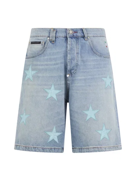 Szorty jeansowe Philipp Plein niebieskie