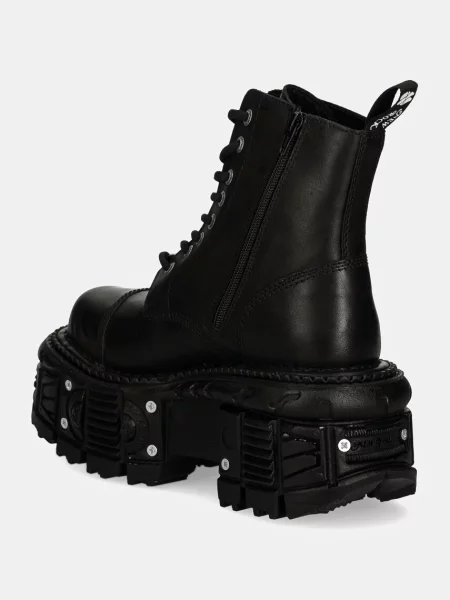 Кожаные ботинки New Rock черные