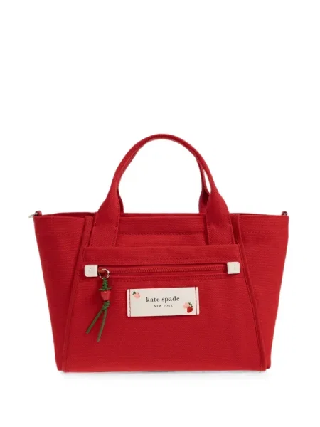 Geantă shopper Kate Spade cu autograf roșu