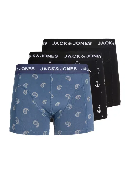 JACK & JONES Boxeri JACCENTRAL opal / negru alb