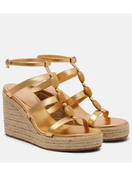 Espadrile Gianvito Rossi din piele auriu