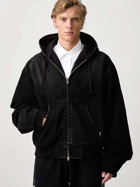 Vetements Denim Workwear Bomber jachetă din denim pentru bărbați
