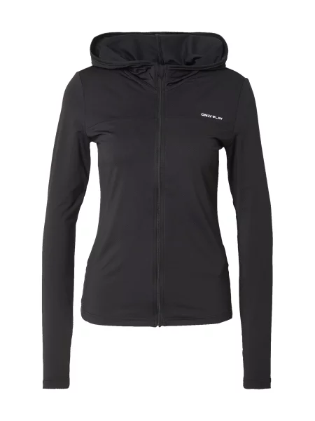 ONLY PLAY Sportovní mikina Mila stříbrně šedá / černá bílá