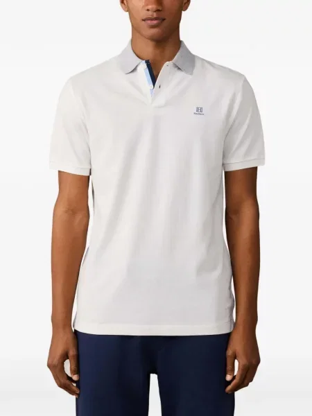 Scurt tricou polo Hackett London alb