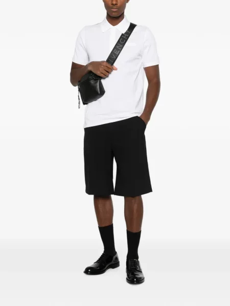 Scurt tricou polo Givenchy cu autograf alb
