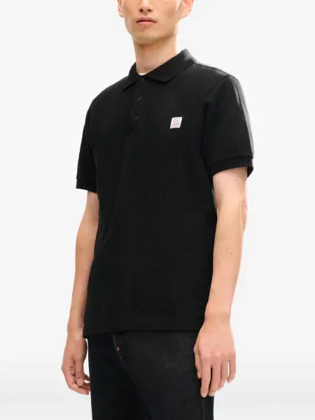 Tricou polo Kenzo cu aplicații business negru