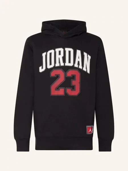 Jordan Mikina S Kapucí černá/ bílá/ červená bílá
