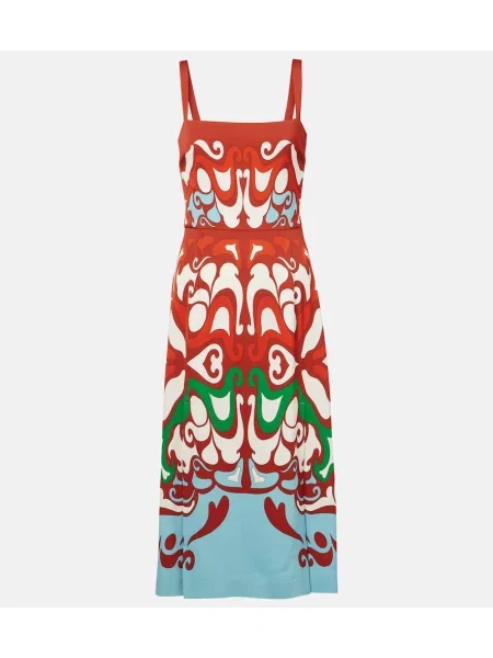 Satynowa sukienka midi La Doublej do kolan garniturowa