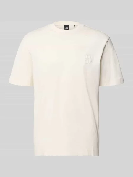 T-shirt o kroju regular fit z czystej bawełny model C-TAMES Boss biała