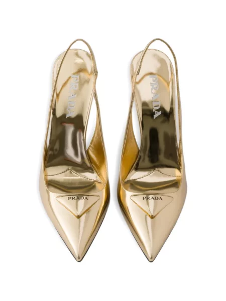 Pantofi cu toc Prada din piele slingback