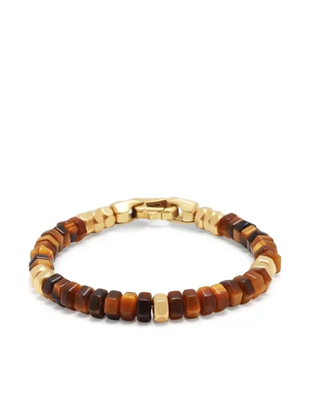 Brăţară Nialaya Jewelry cu dungi de tigru maro